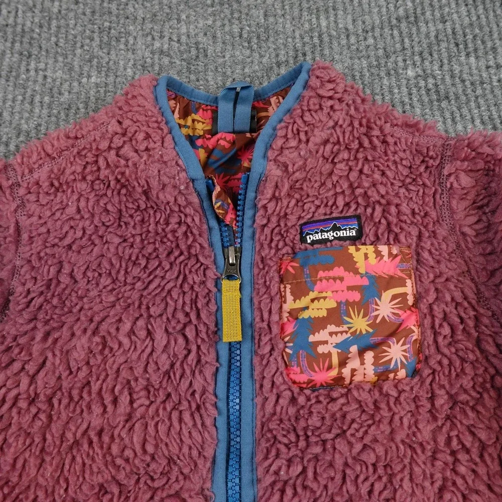Patagonia Baby Retro X Fleece Jacket Girls 5T Pink Sherpa Lined Full Zip 61025